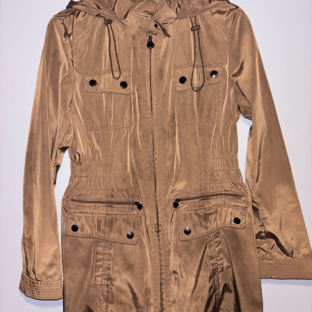 Women's Tan Hooded Jacket